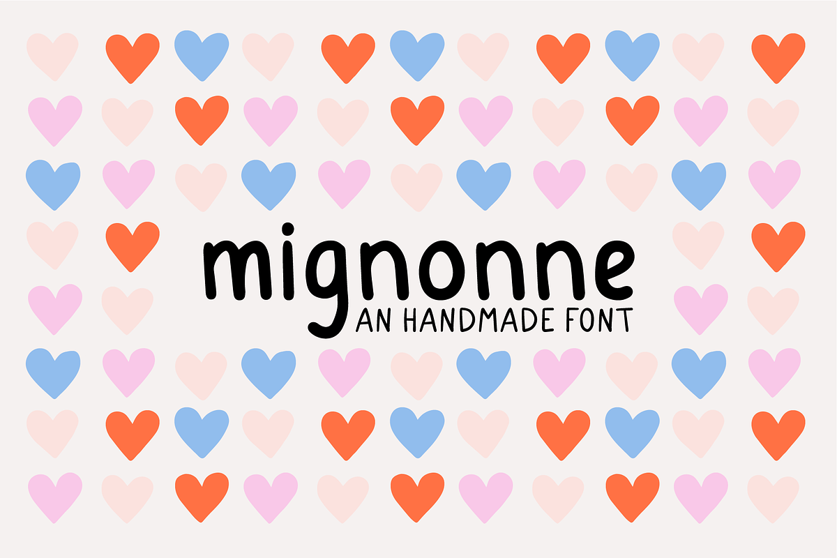 Mignonne - cute handmade font Free Download Free Download