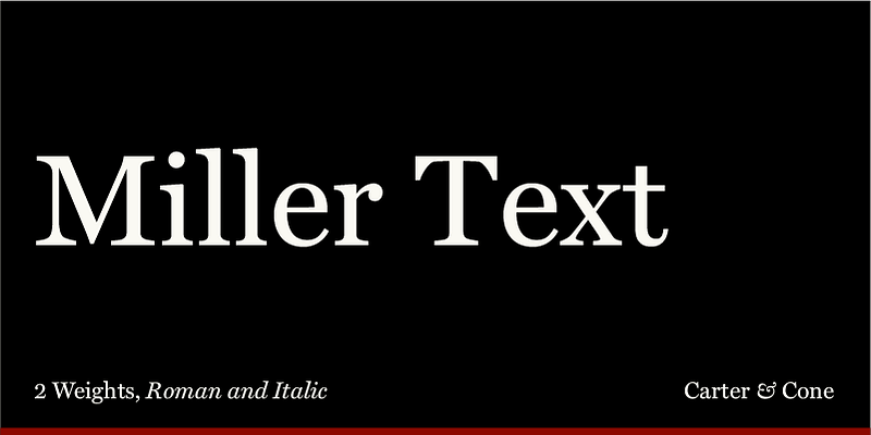 Miller Text Font Free Download Free Download