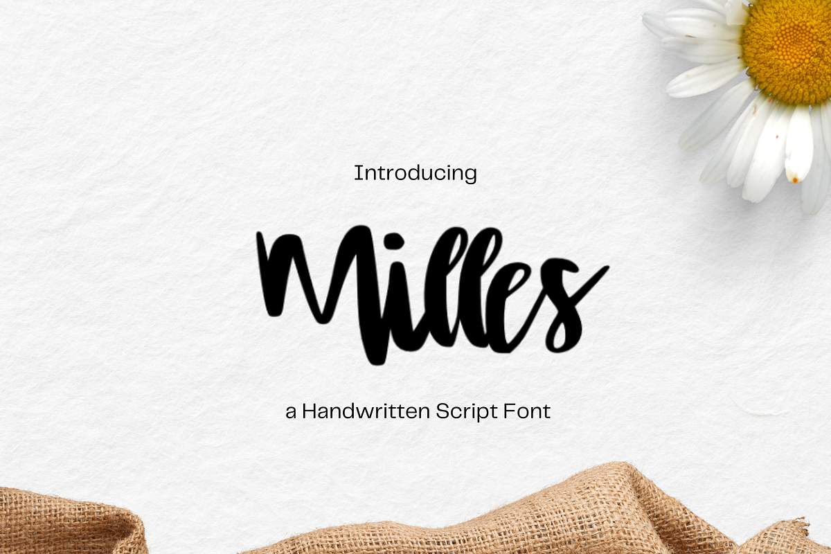 Milles - a Handwritten Script Font Free Download Free Download