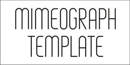 Mimeograph Template JNL Font Free Download