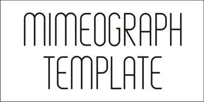 Mimeograph Template JNL Font