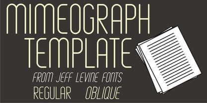 Mimeograph Template JNL Font Free Download