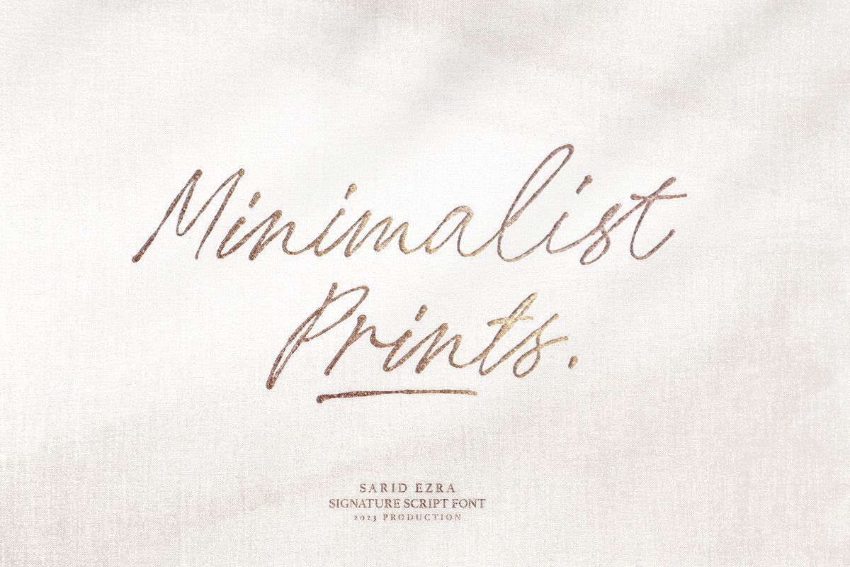 Minimalist Prints - Signature Script Free Download Free Download