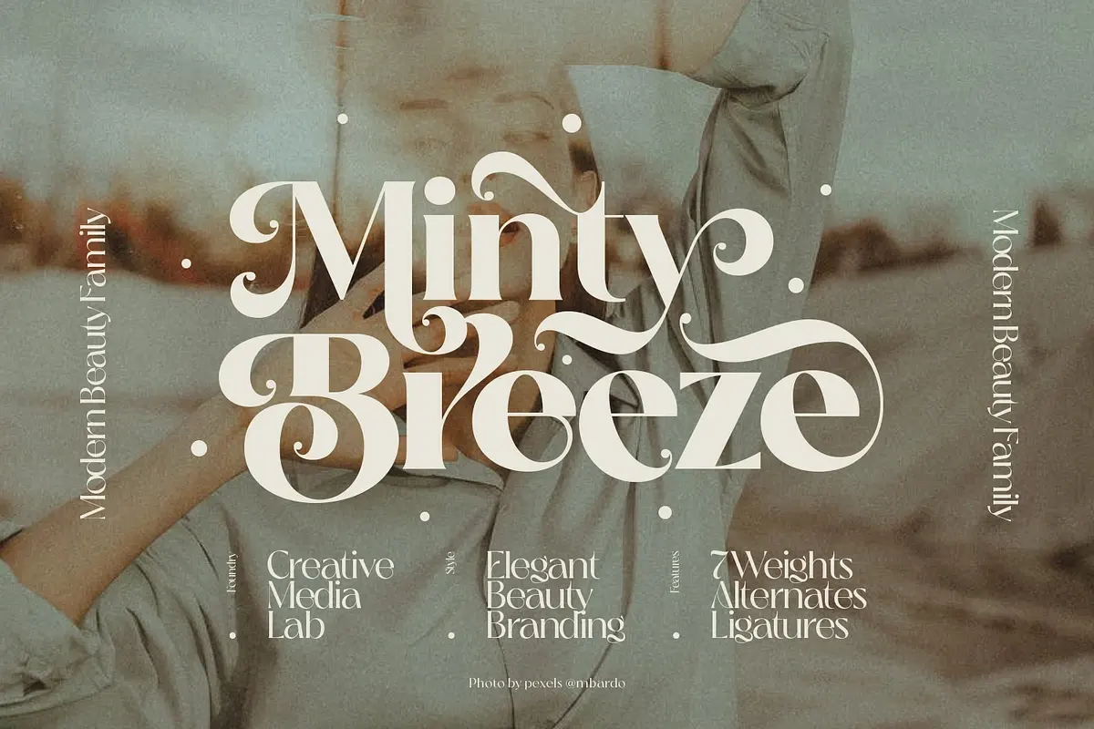 Minty Breeze - Modern Retro Font Free Download Free Download