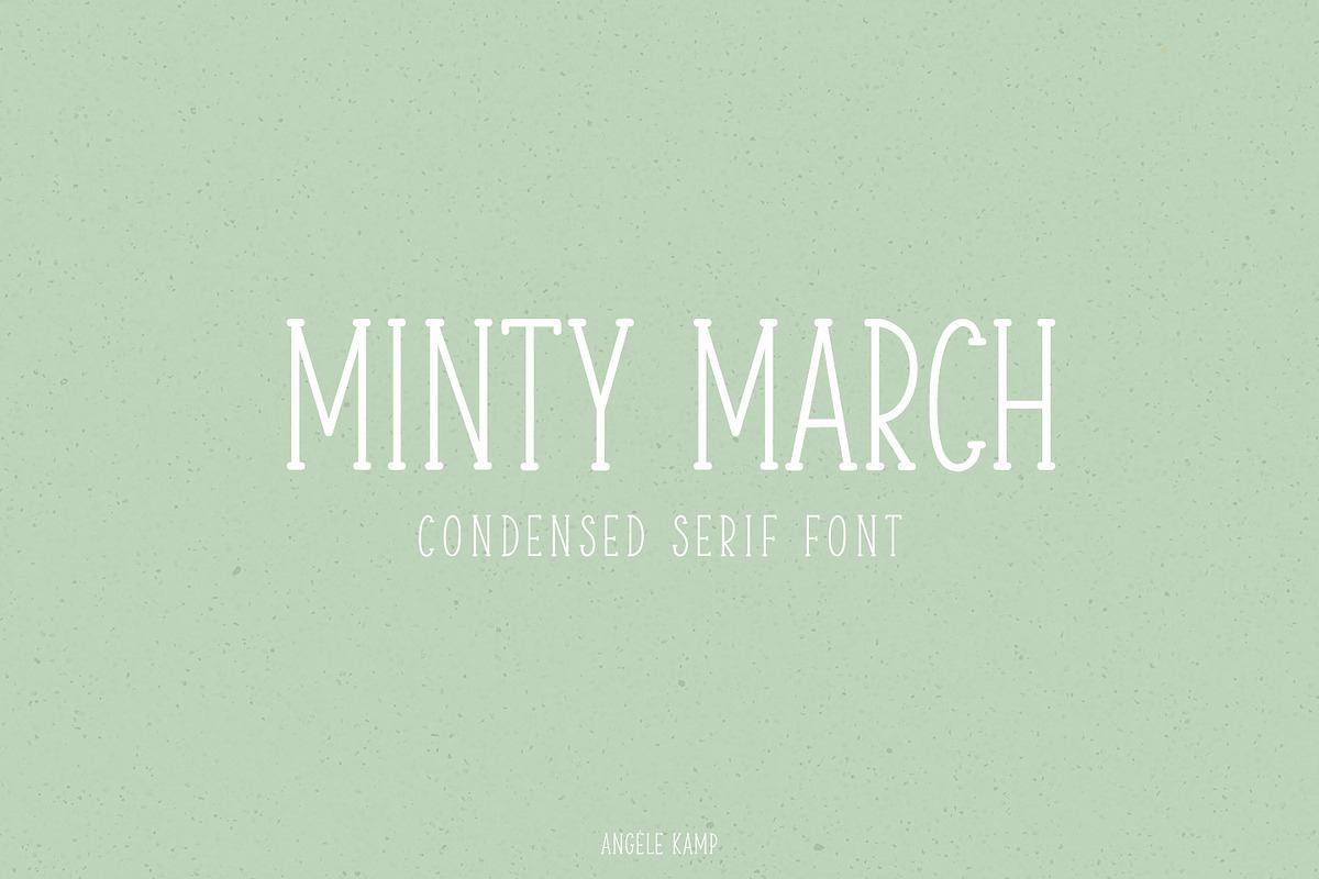 Minty March condensed serif font Free Download Free Download