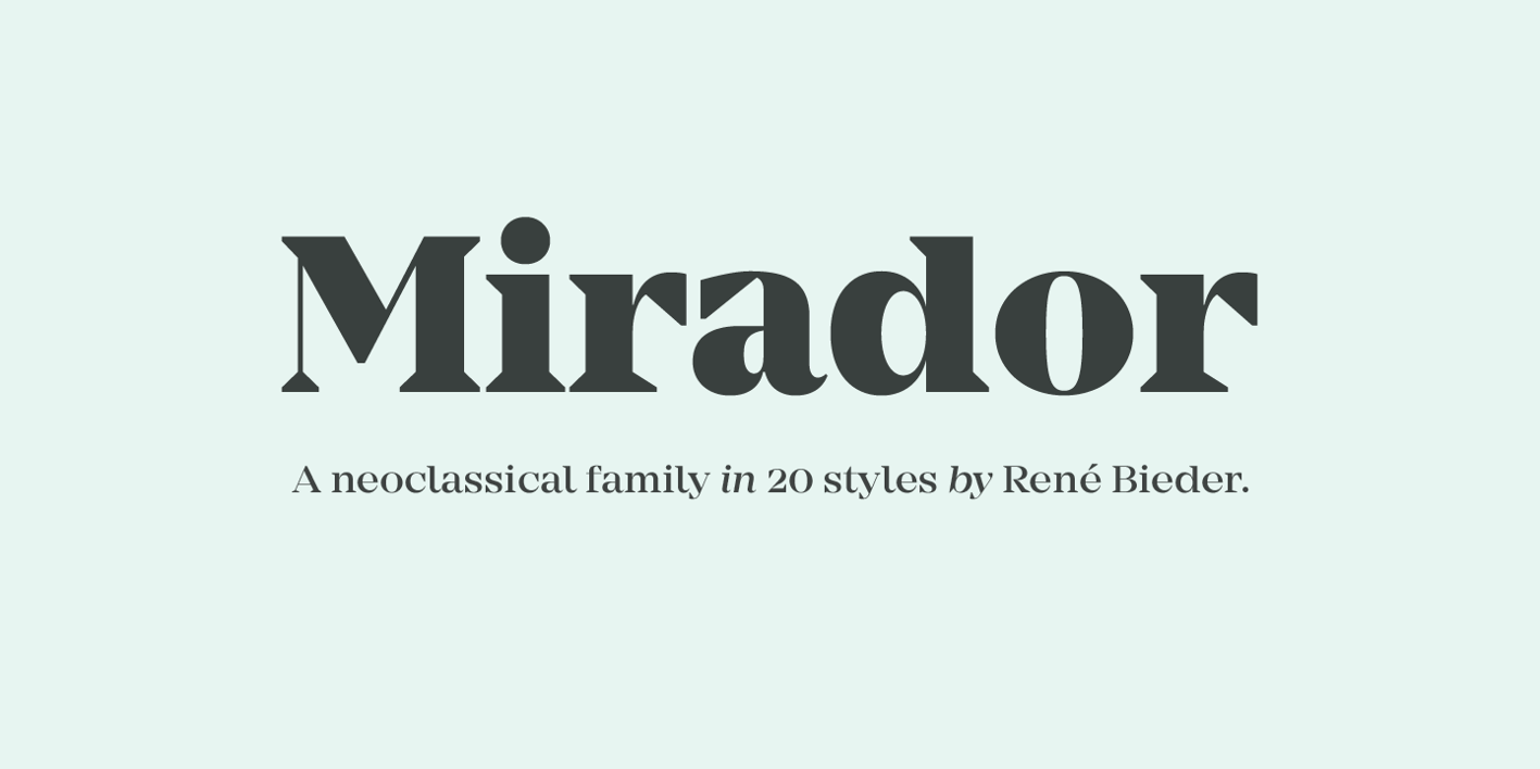 Mirador Font Free Download