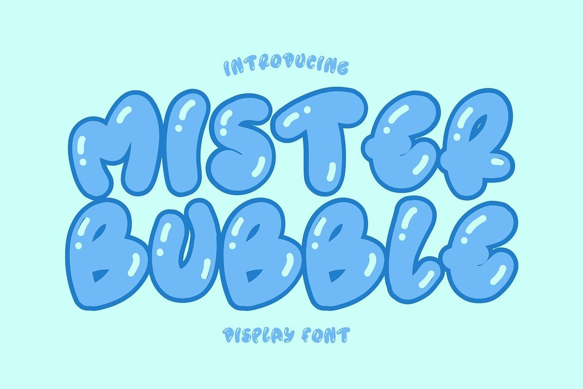Mister Bubble is a cool display font Free Download Free Download