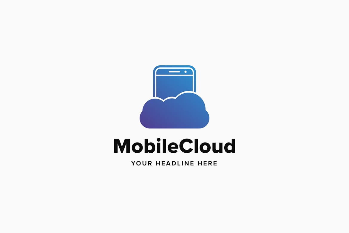 Mobile Cloud Logo Template Free Download