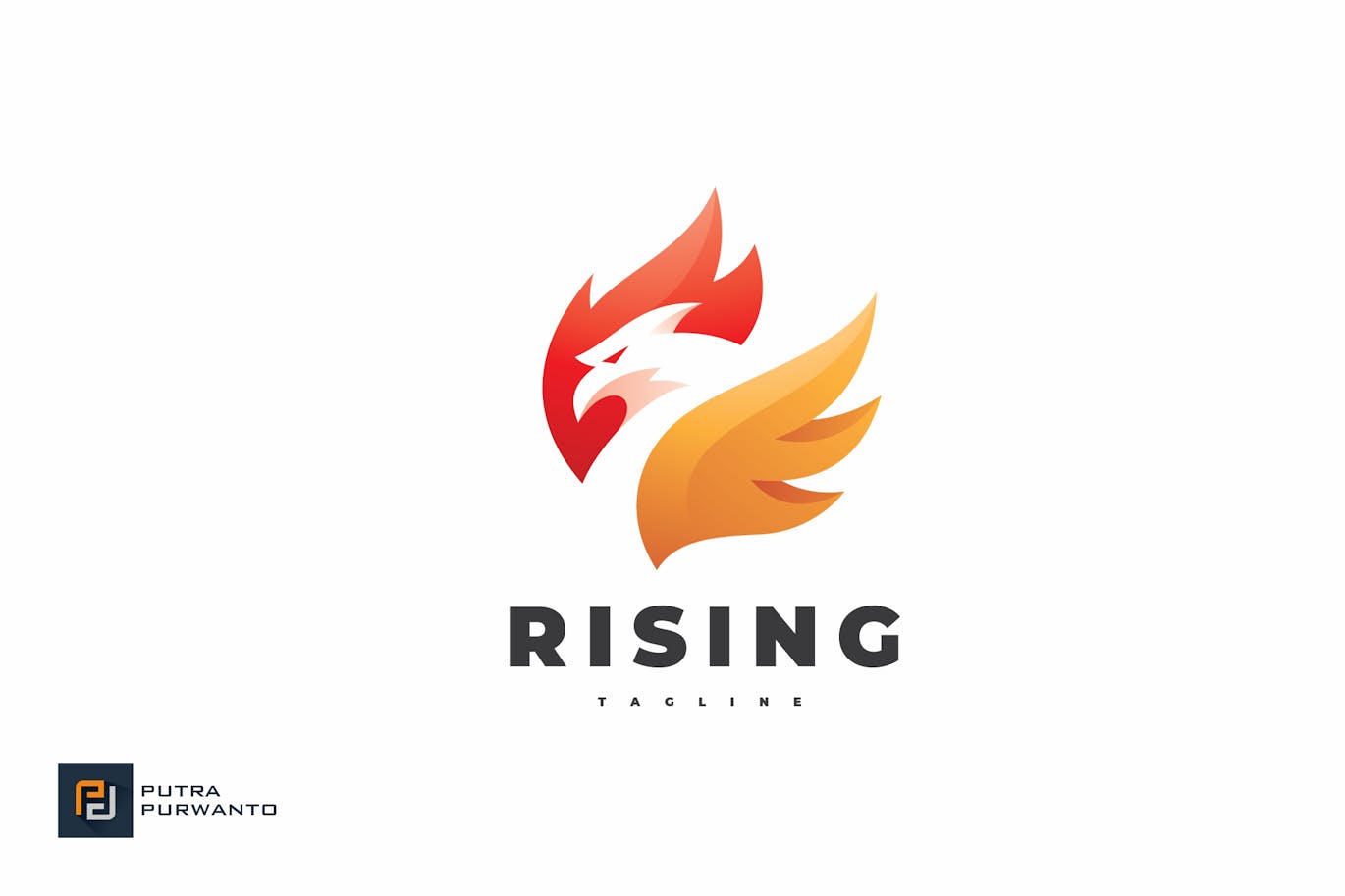 Modern Bird Phoenix Wing Logo Free Download