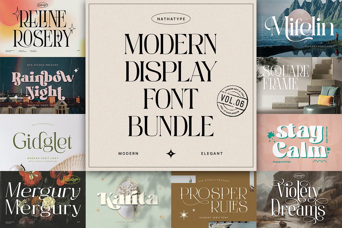 Modern Display Font Bundle 6 Free Download Free Download