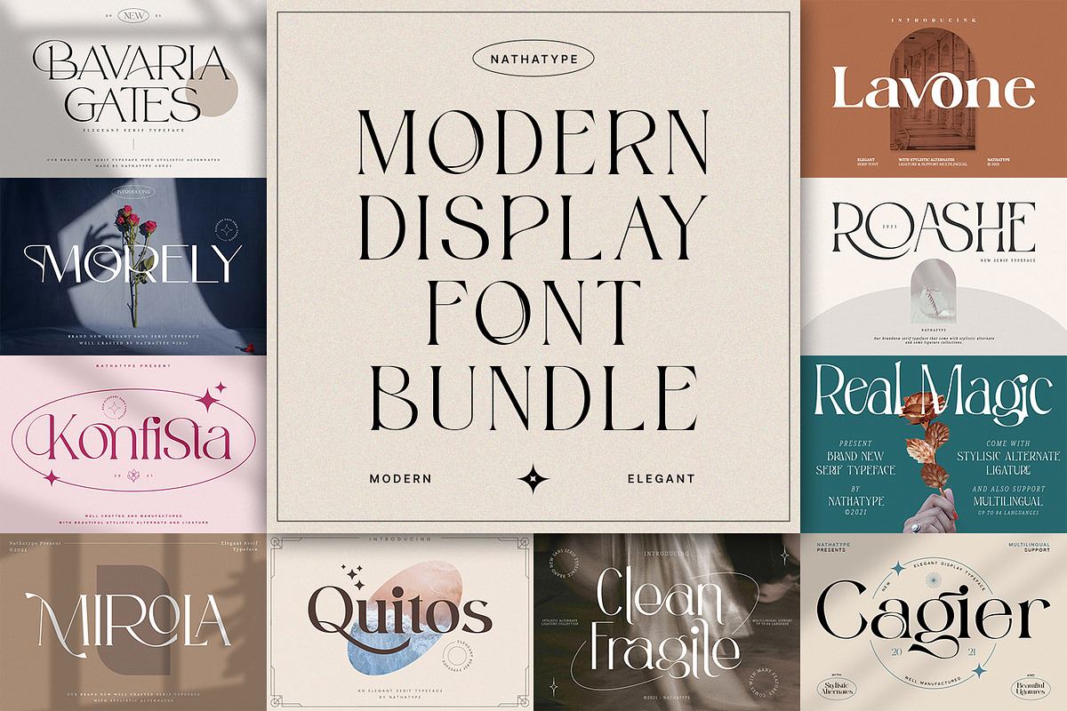 Modern Display Font Bundle Free Download Free Download