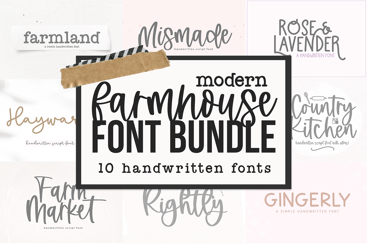 Modern Farmhouse Font Bundle Free Download Free Download