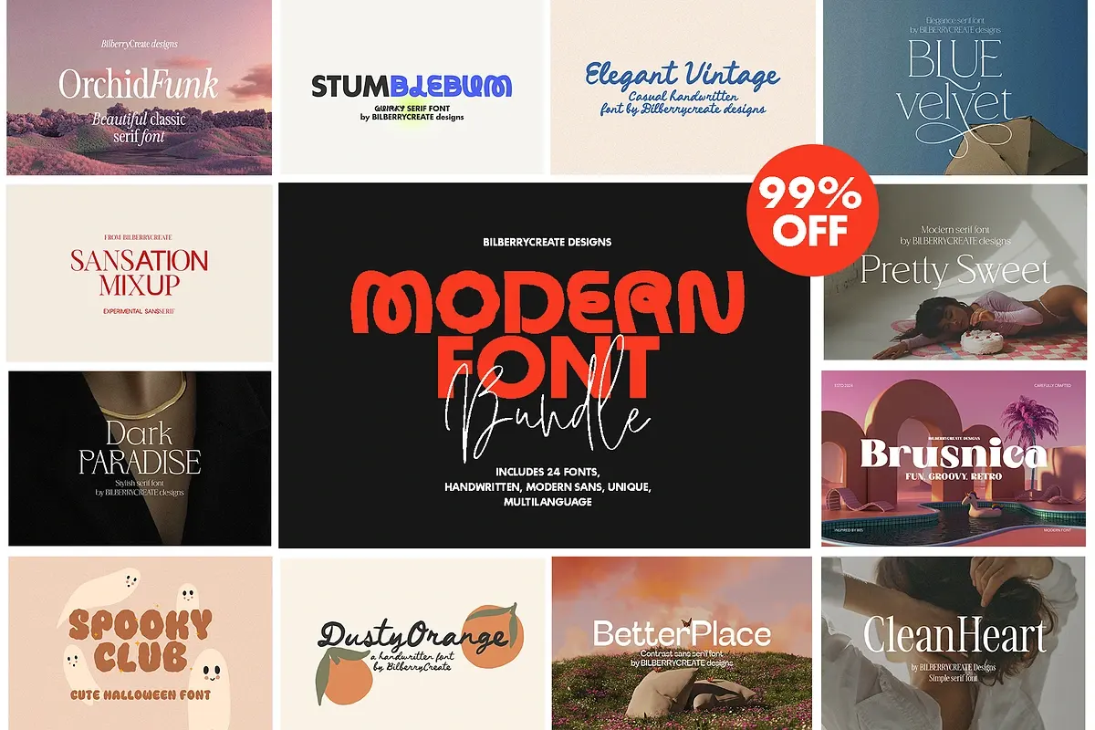 Modern font bundle 99% off! Free Download Free Download