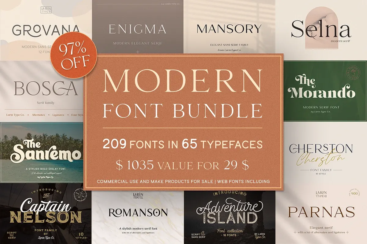 Modern Font Bundle Free Download Free Download