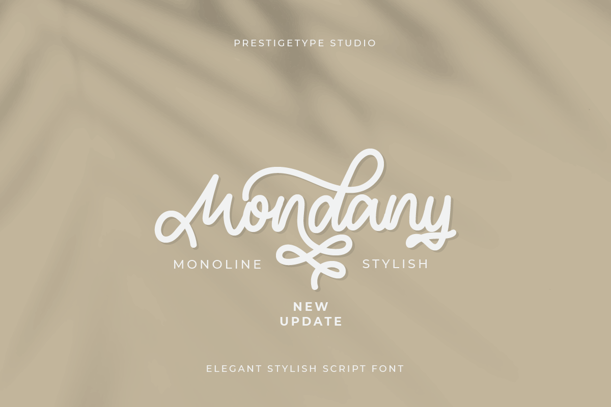 Mondany Monoline Font (Updated!) Free Download Free Download