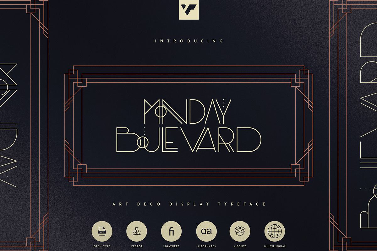 Monday Boulevard - Art Deco Typeface Free Download Free Download