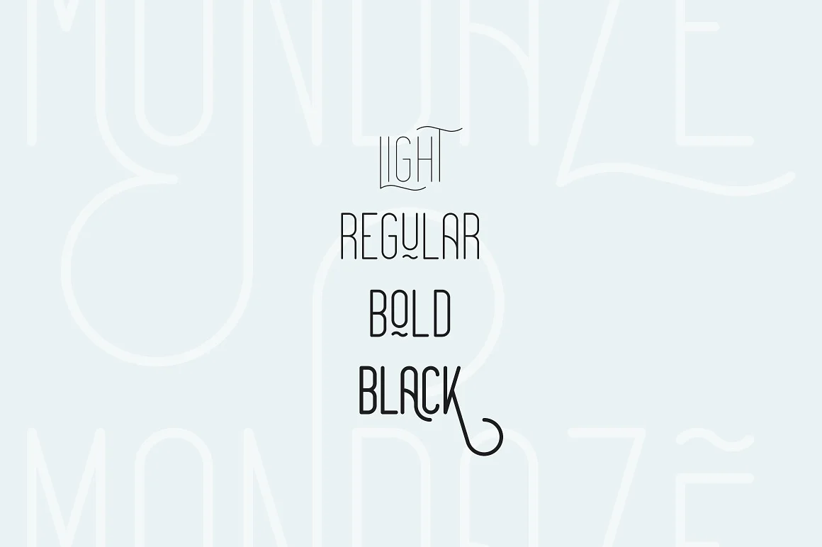 Mondaze Typeface - 4 Weights Font