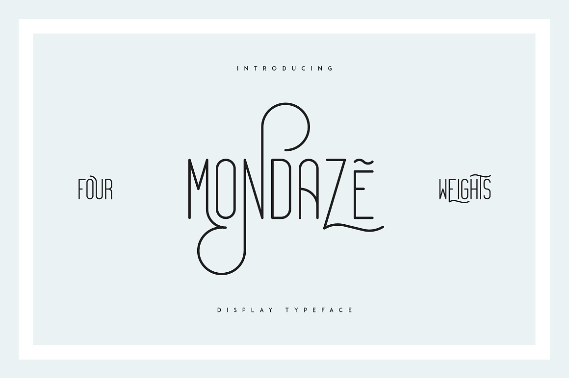 Mondaze Typeface - 4 Weights Font Free Download