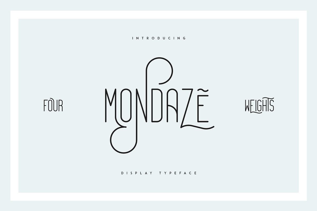 Mondaze Typeface - 4 Weights Free Download Free Download