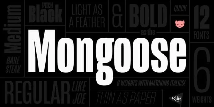 Mongoose Font Family Free Download Free Download