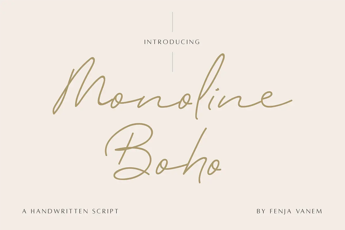 Monoline Boho | A Handwritten Script Free Download Free Download