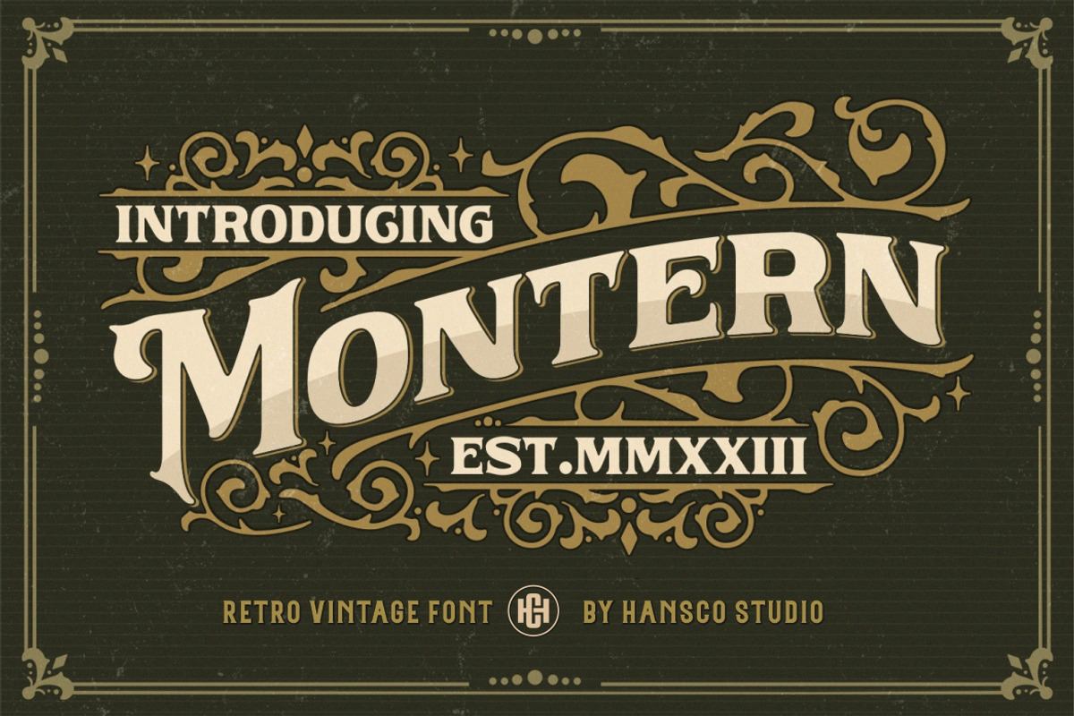 Montern - Vintage Decorative Font Free Download Free Download