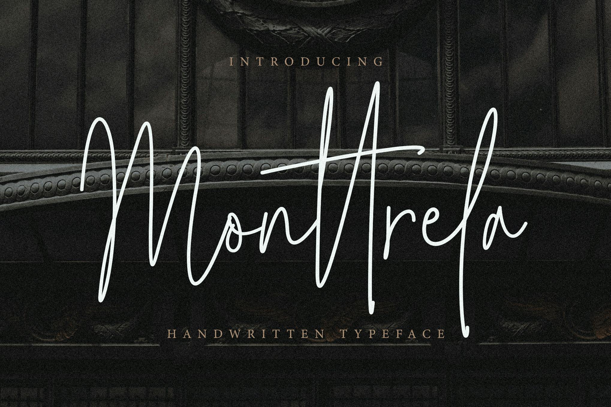 Monttrela Handwritten Wedding Font Free Download