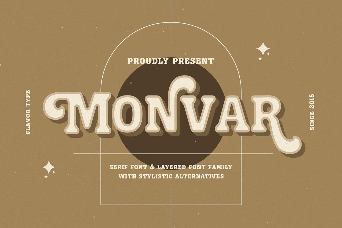 Monvar - Cooper Layered Fonts Free Download Free Download