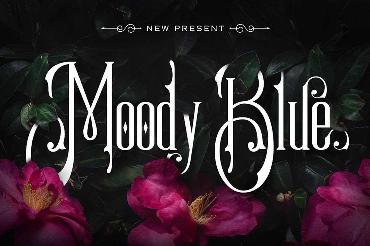 Moody Blue | An Elegant Vintage Font Free Download Free Download