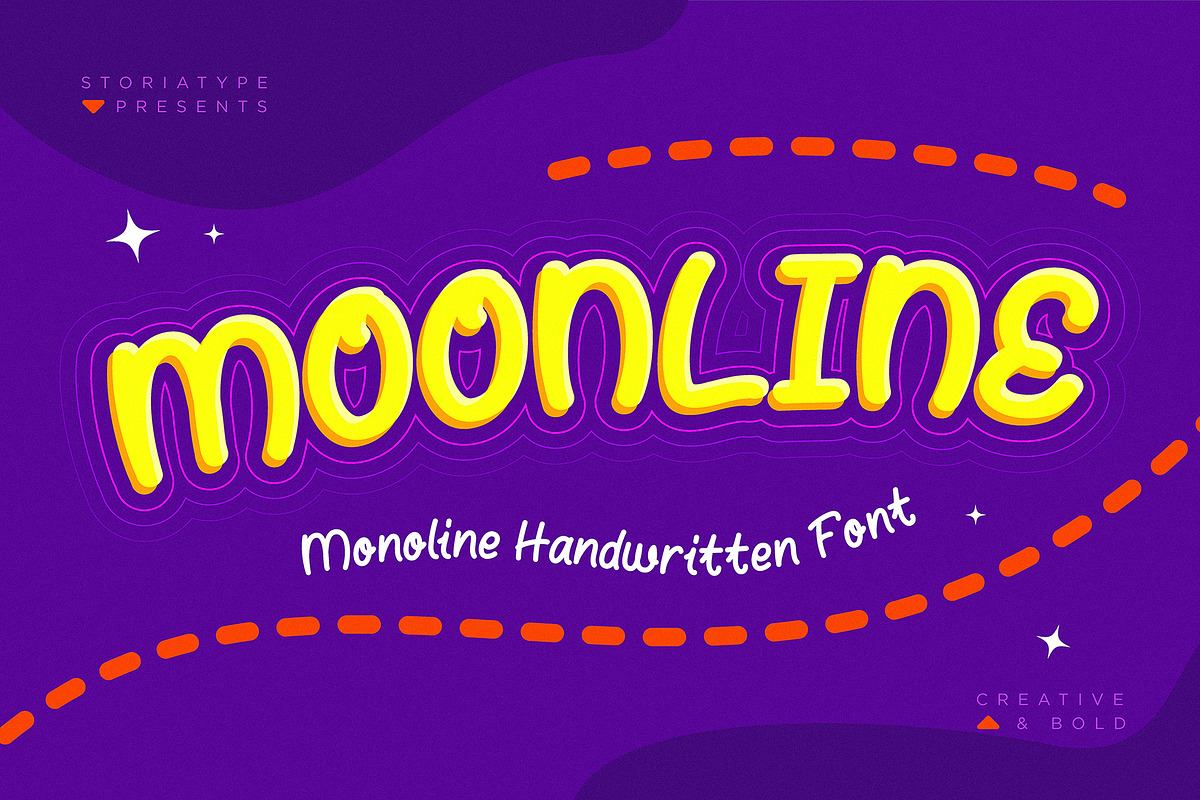 Moonline - Monoline Handwritten Font Free Download Free Download