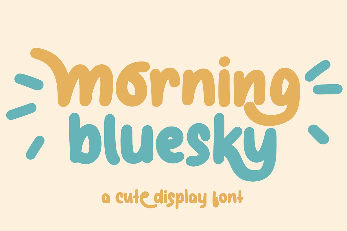 Morning Bluesky - Fun Font Free Download Free Download