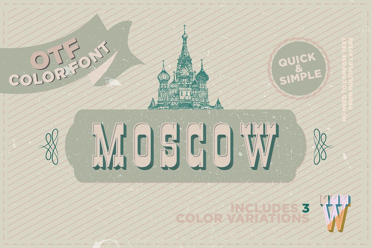 Moscow - OTF color font Free Download Free Download