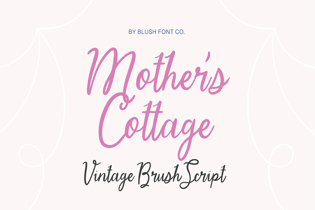 MOTHER'S COTTAGE Vintage Brush Font Free Download Free Download