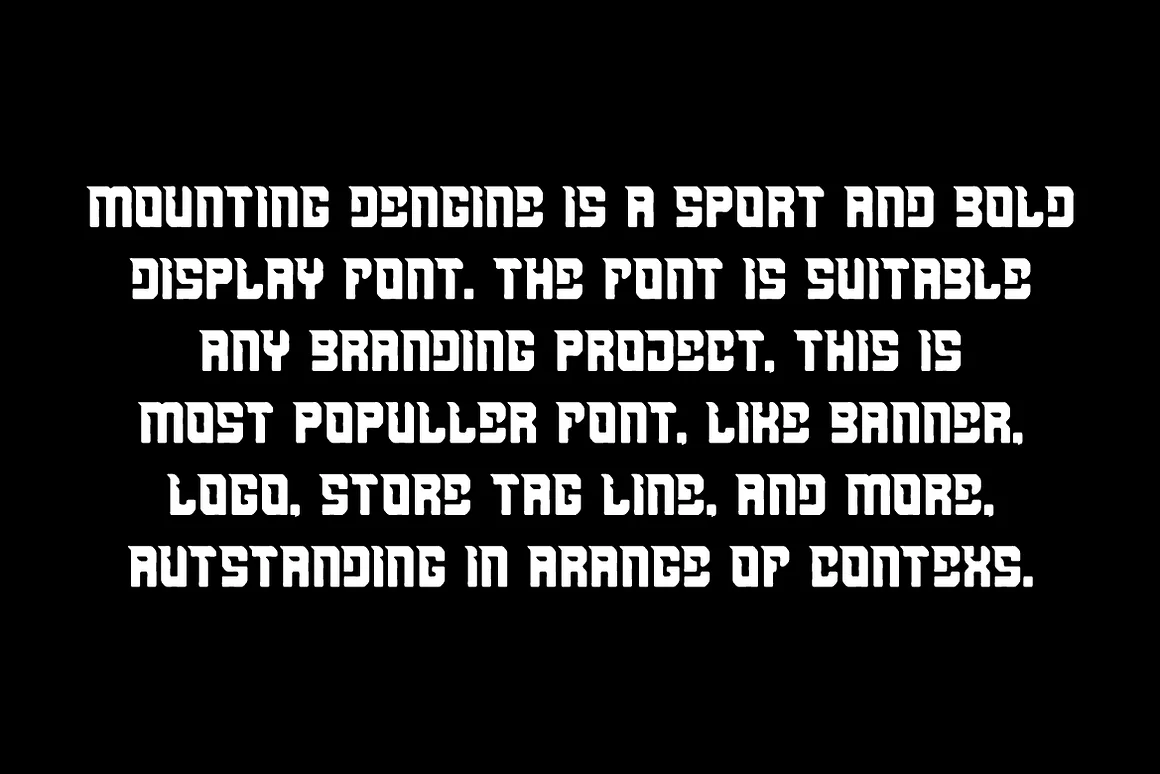 Mounting Dengine Automotive-Car Font
