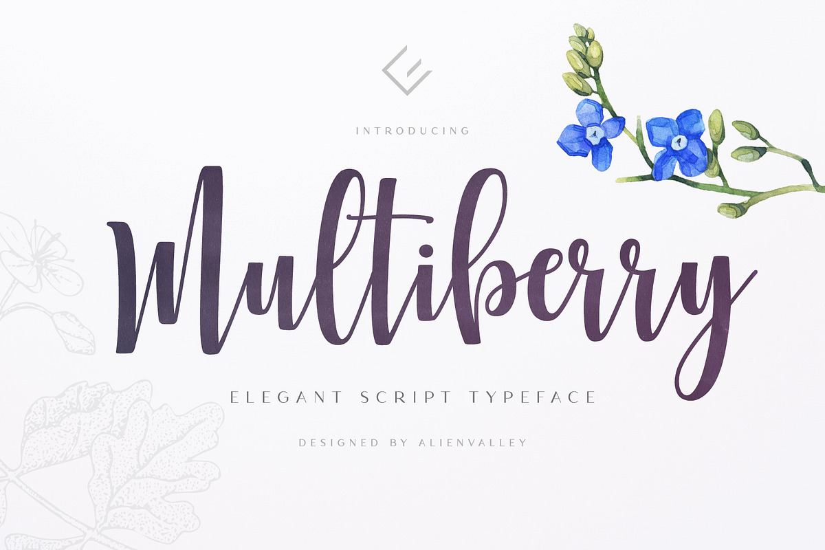 Multiberry - Script Font Free Download Free Download