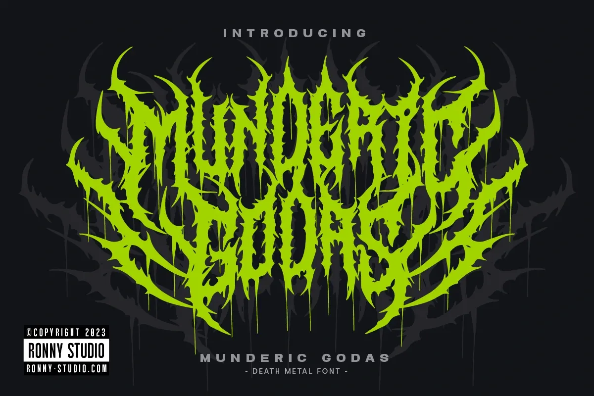 Munderic Godas Death Metal Font Free Download Free Download