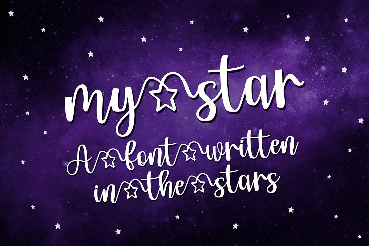 My Star -a font written in the stars Free Download Free Download