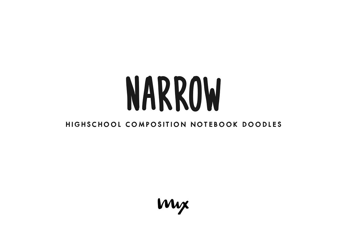 Narrow – A Handwritten Font Free Download Free Download