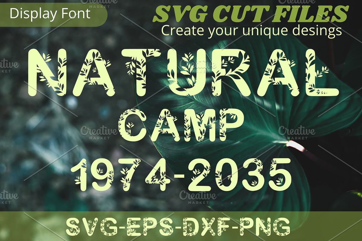 Natural Camp Font, SVG font cut file Free Download Free Download