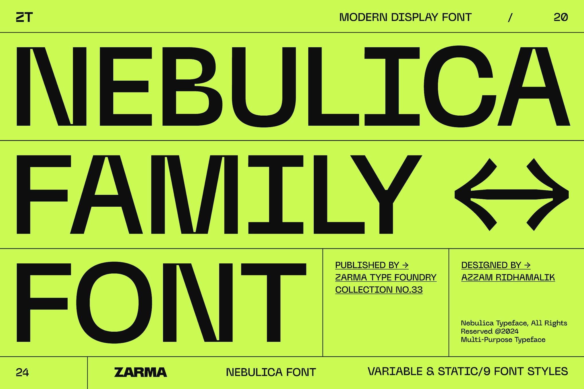 Nebulica - Modern Sans Font Free Download