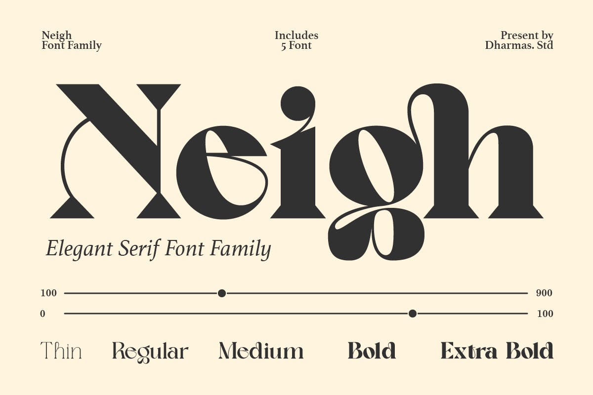 Neigh - Modern Luxury Logo Font Free Download