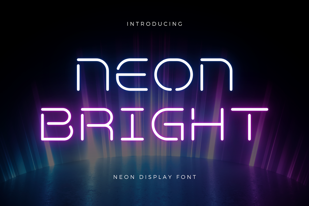 Neon Bright – Neon Display Font Free Download Free Download