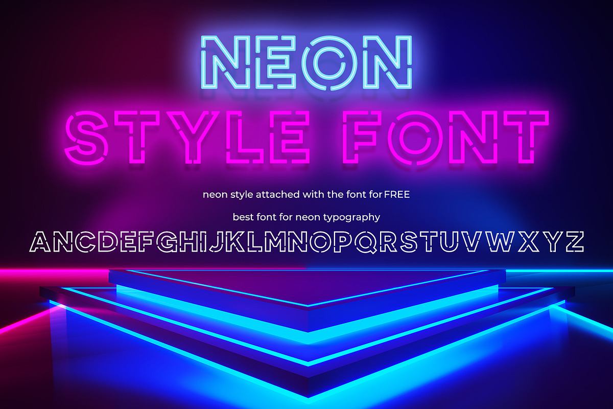 Neon Style Font Free Download Free Download