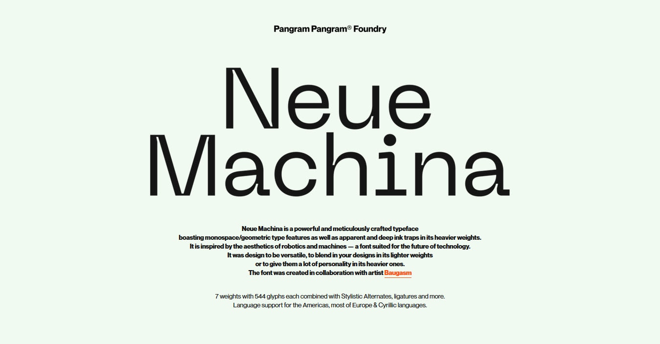 Neue Machina Font Free Download