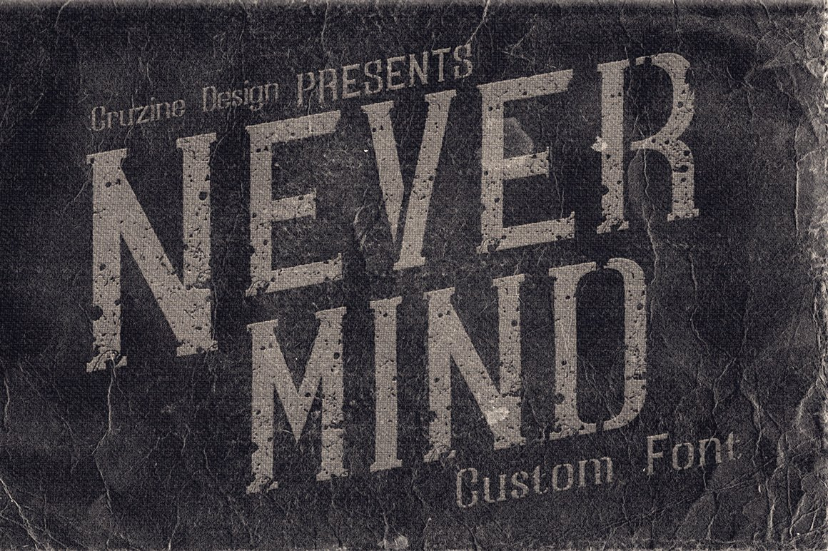 Nevermind Custom Font Free Download