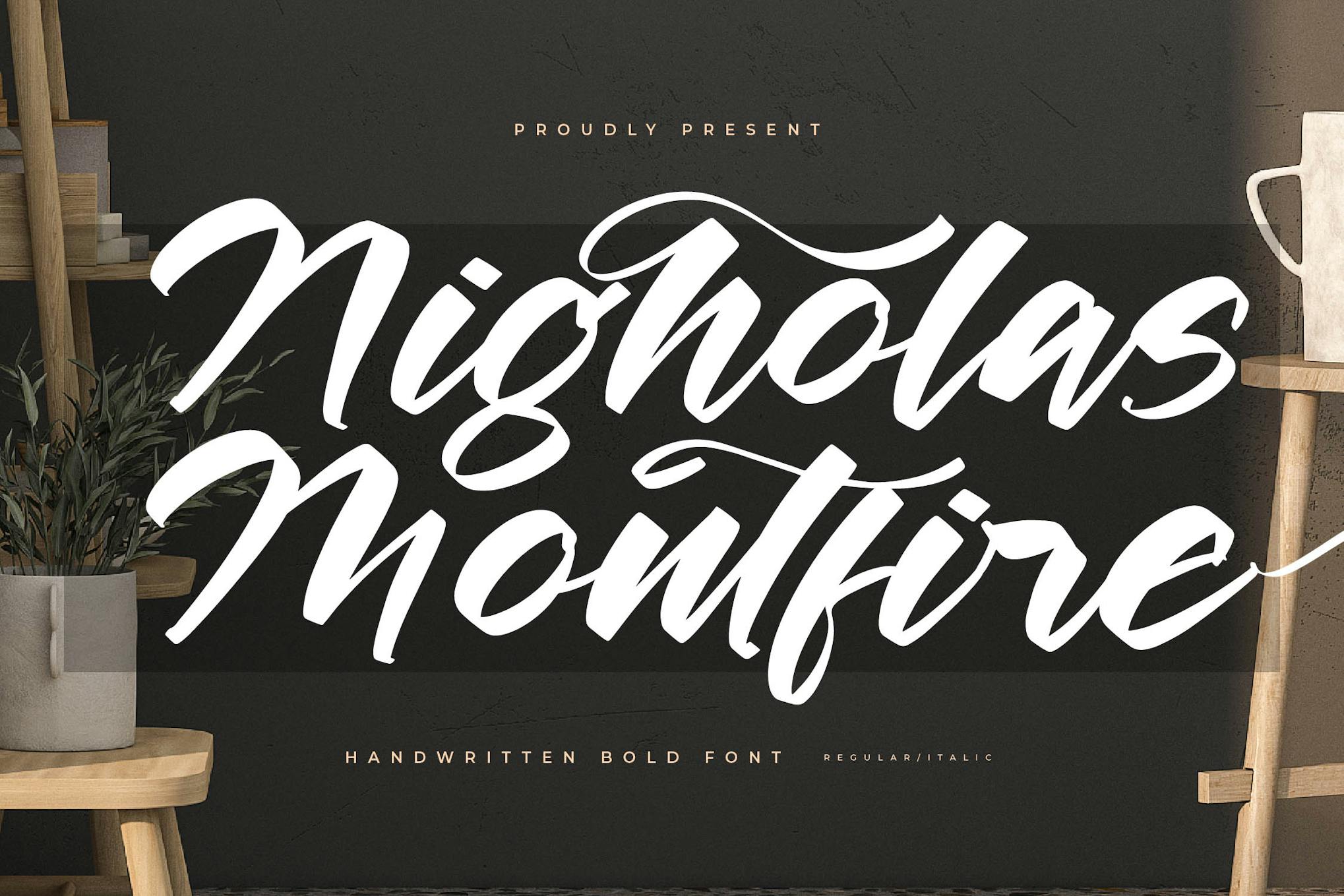 Nigholas Montfire Handwritten Bold Font Free Download