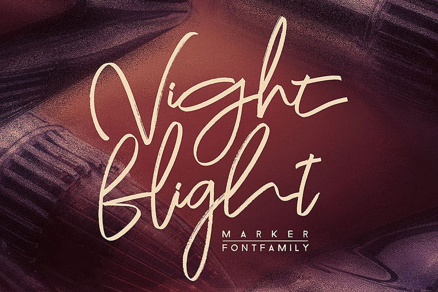 Night Flight Marker Brush Font Free Download