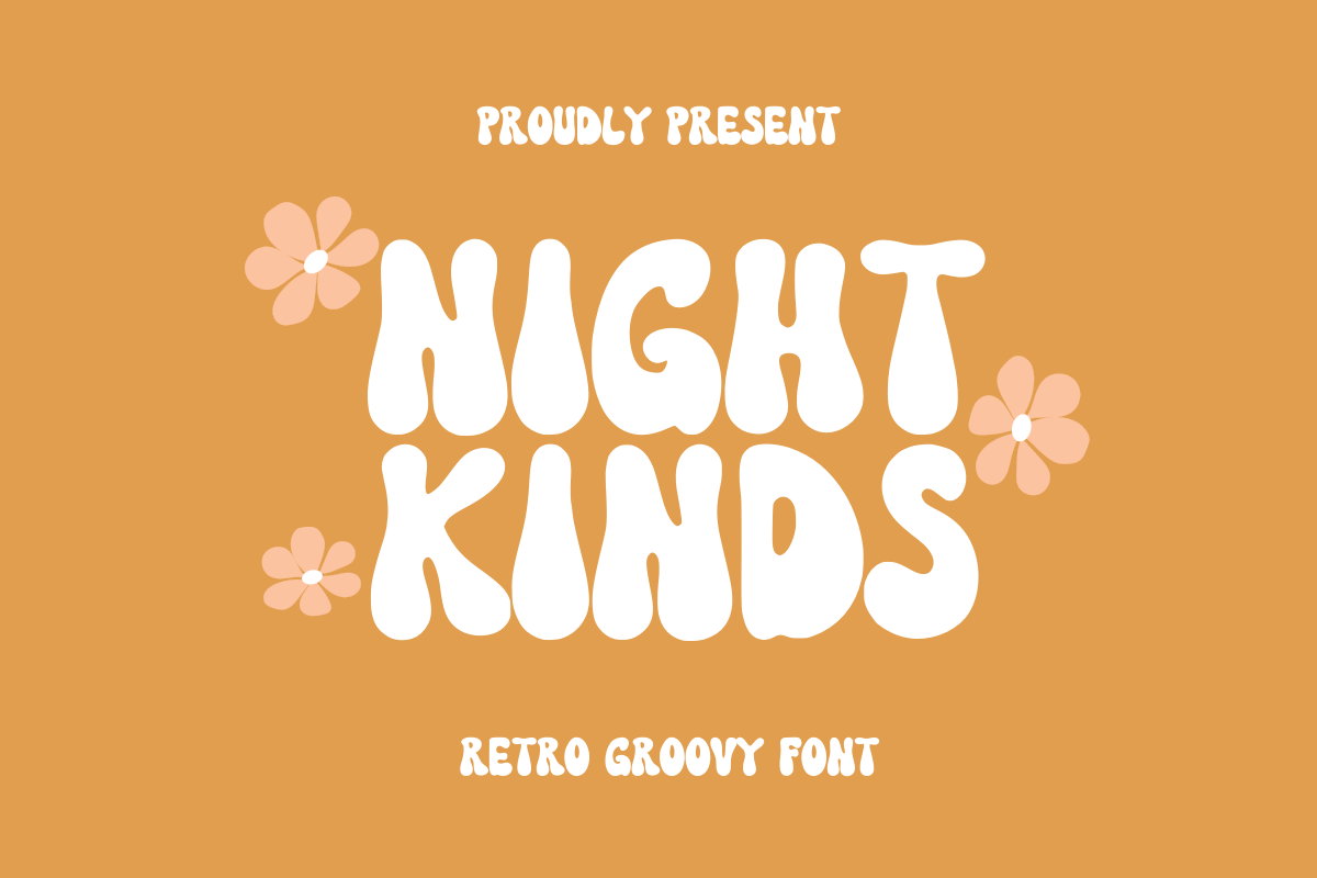 Night Kinds - Retro Groovy Font Free Download Free Download