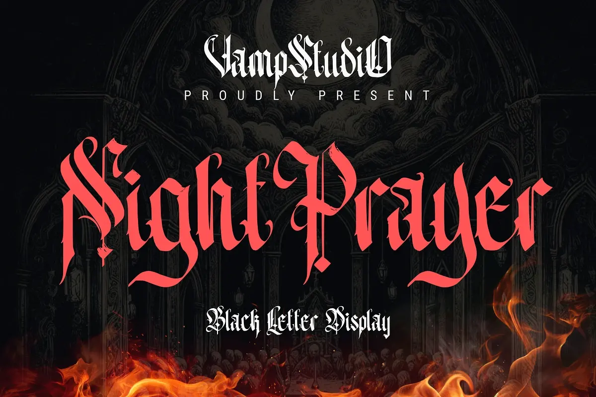 Night Prayer Blackletter Font Free Download Free Download