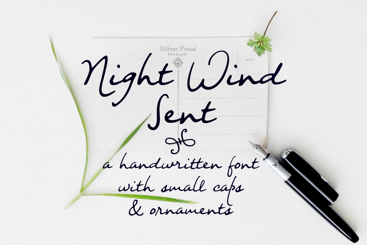 Night Wind Sent handwritten font Free Download Free Download